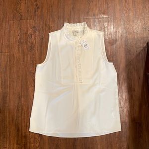 Cream JCrew blouse